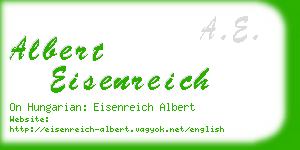 albert eisenreich business card